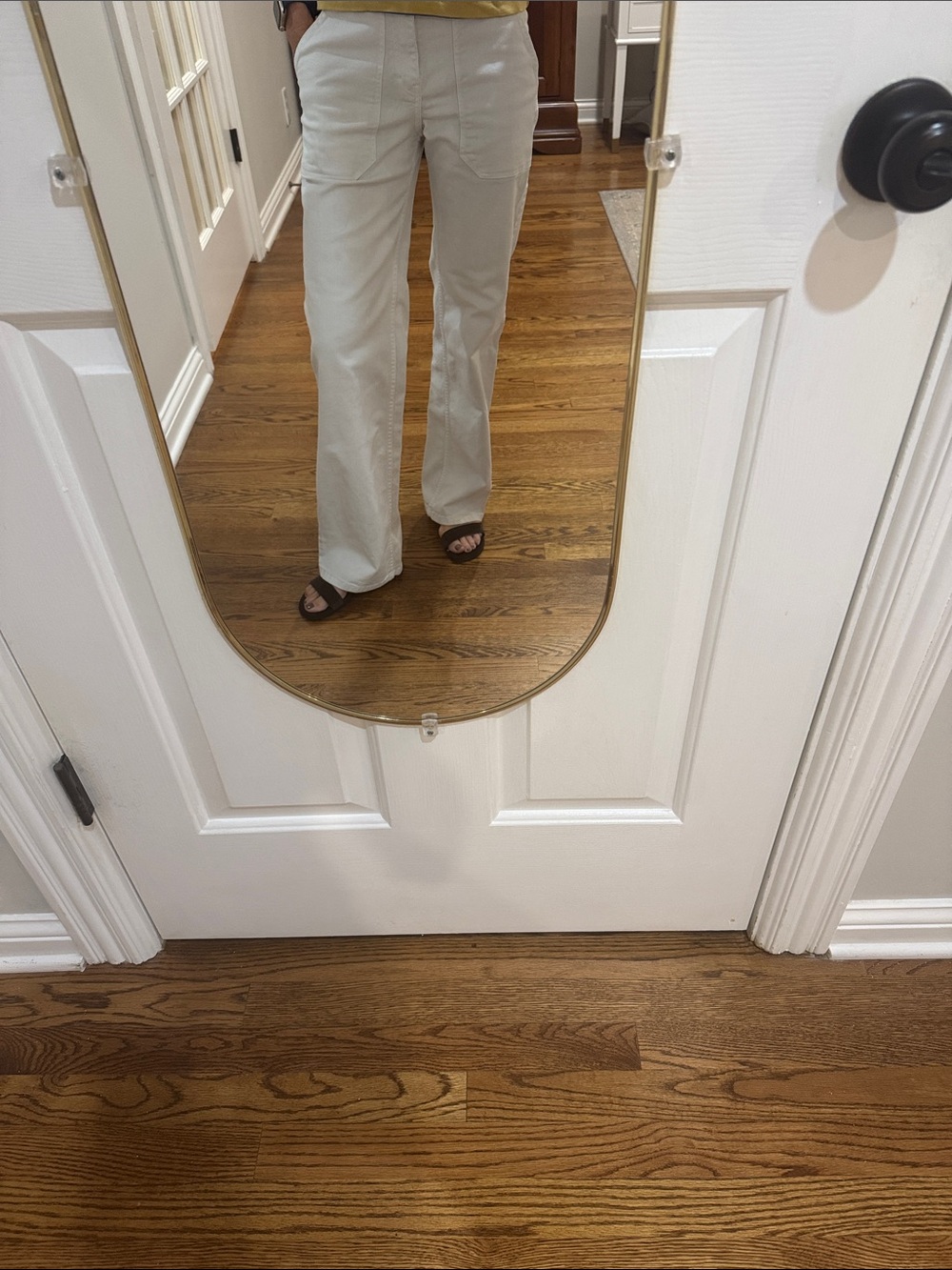 White H&M utility jeans